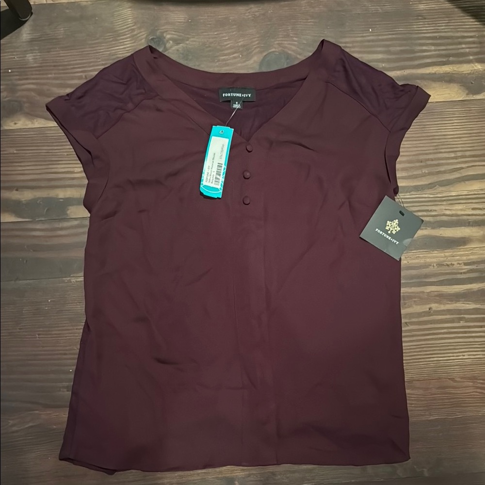Burgundy Blouse new with tags